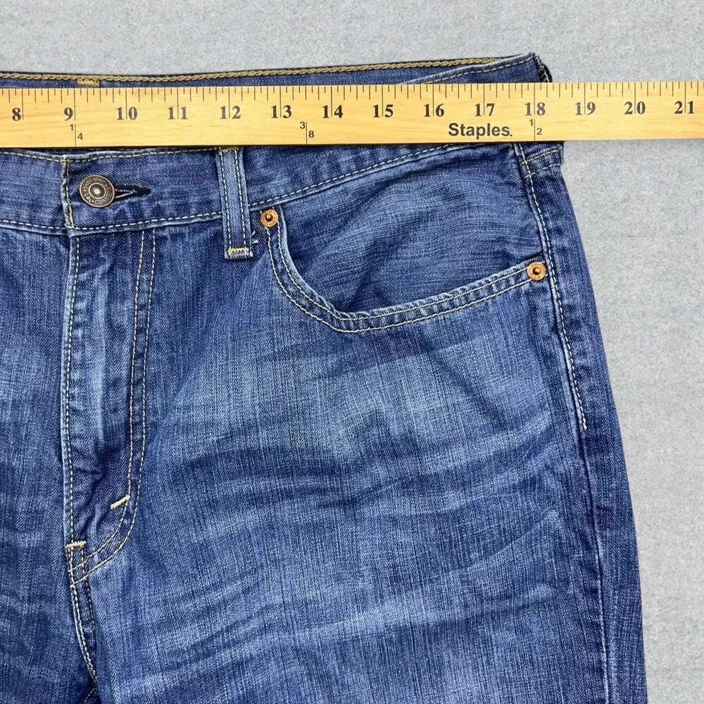 Levis 559 Jeans Mens 36x31 Blue Denim Distressed Relaxed Fit‎ Straight Leg Y2K